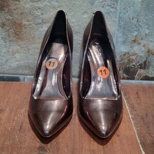 Aldo Kriss Point Toe Stiletto Pump 11M Bronze Metallic